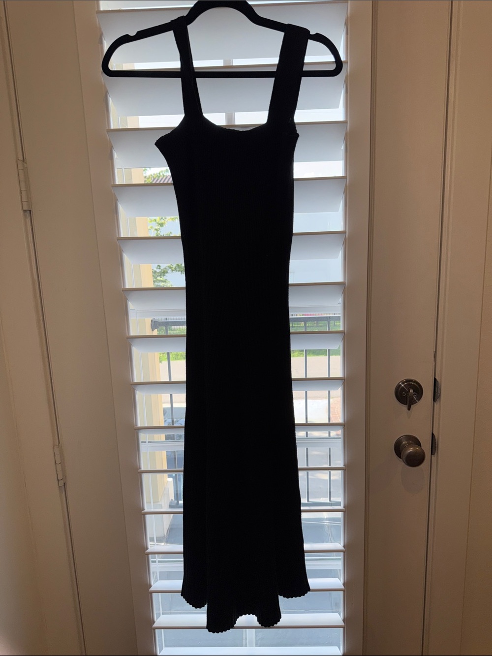 Bluivy Black Ribbed Maxi Tank Dress
